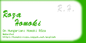 roza homoki business card